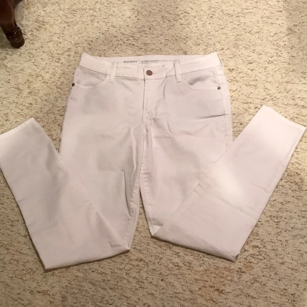 Old Navy Super Skinny White Jeans